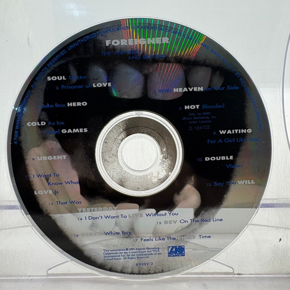 Foreigner The Very Best and Beyond CD 1992 Atlantic Records 89999-2 Rock Music